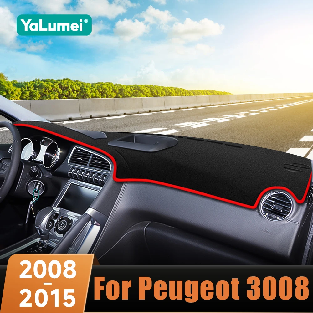 Für Peugeot 3008 GT 3008GT 2008 2009 2010 2011 2012 2013 2014 2015 Auto-Armaturenbrett Rutschfeste Abdeckung Anti-UV-Matte Anti-Reflexions-Pad