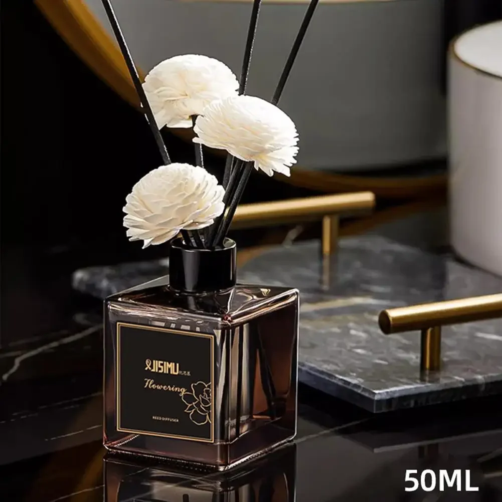 50ML Reed Diffuser Home Indoor Aromatherapy Long Lasting Fragrance Deodorant Fresh Air Decor for Room Bedroom Bathroom Toilet