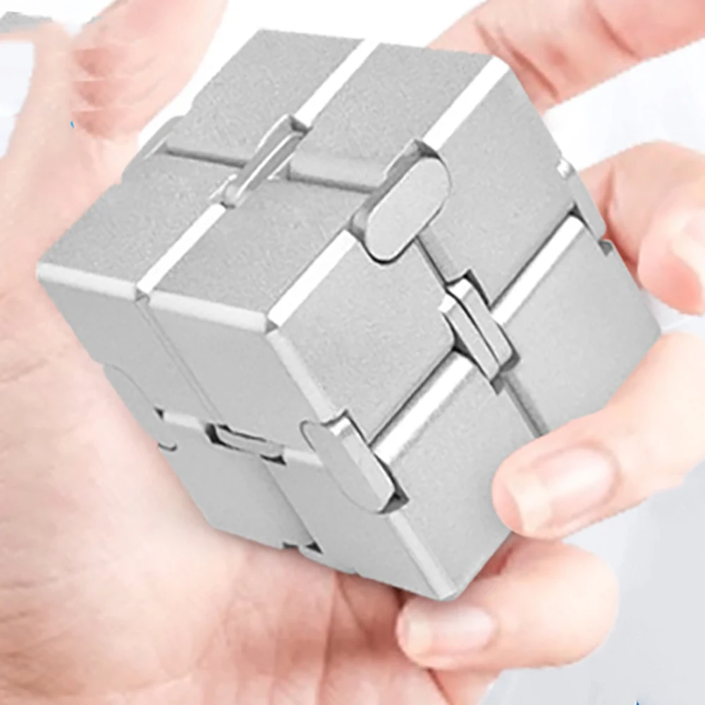 Stress Relief Toy Premium Metal EDC Infinity Cube Decompression Relax Adults Anti-stress Office Cubic Reliever Autism