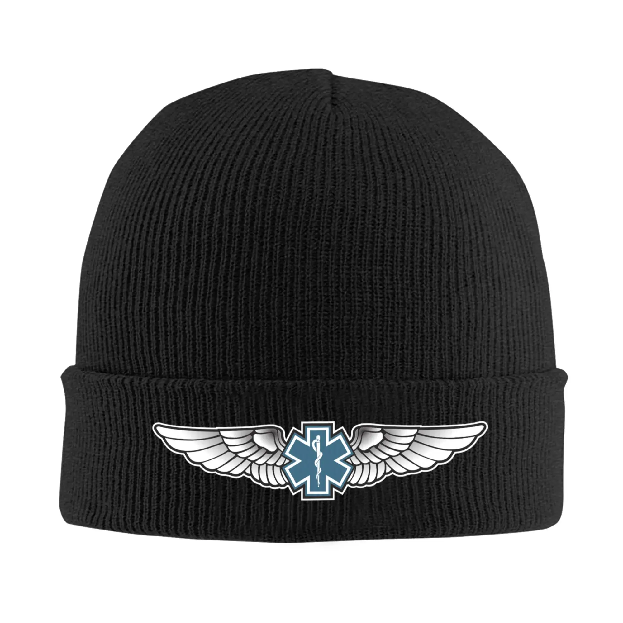 Custom Star Of Life Skullies Beanies Caps Fashion Winter Warm Women Men Knit Hat Adult Unisex Emergency Services Bonnet Hat