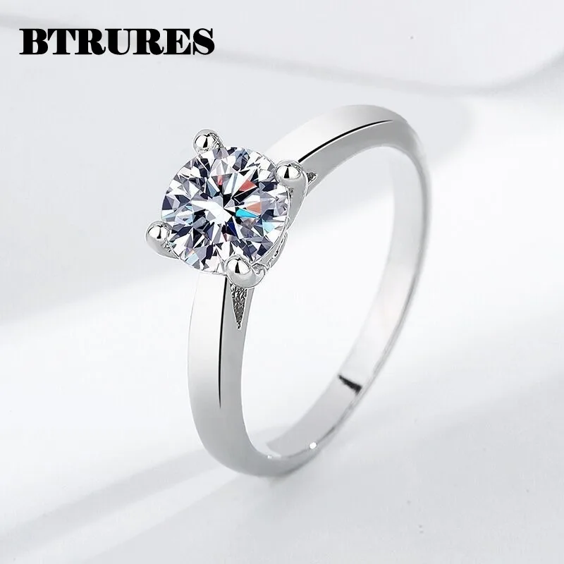 925 Sterling Silver Adjustable Purple Zircon Open Ring