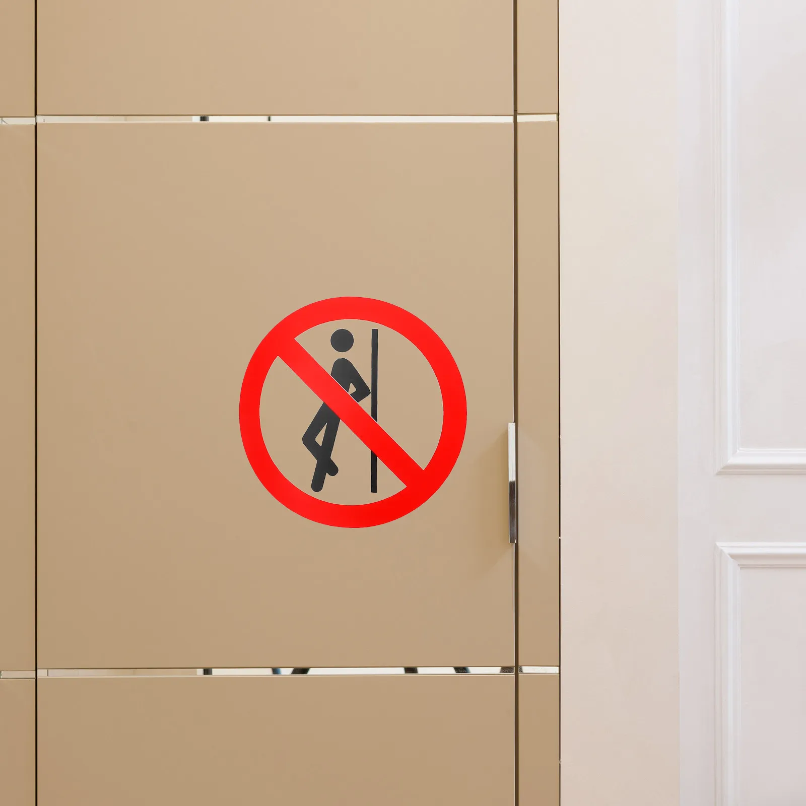 

5Pcs Removable No Leaning Warning Stickers Self Adhesive Safety Signs Decals for Construction Industrial Areas