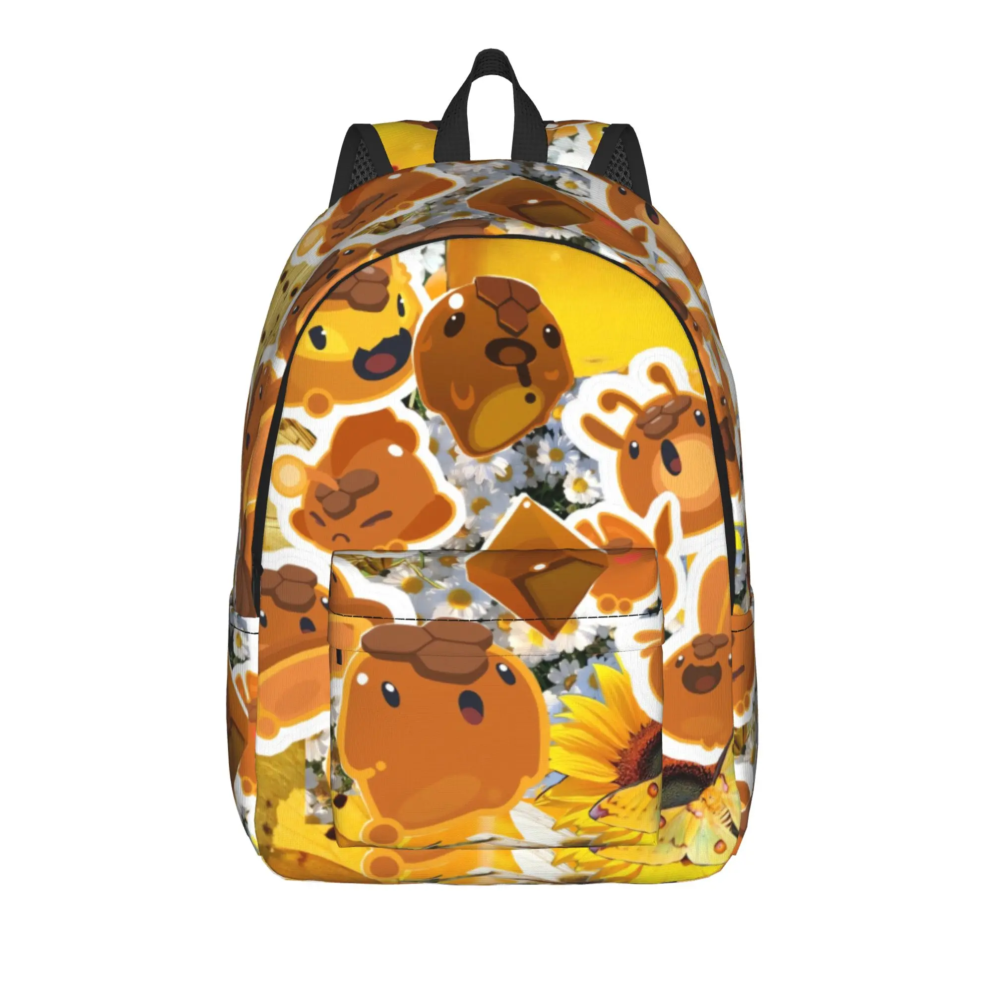 Sunny Yellow Slime Rancher Backpack  Kawaii Backpacks Men Sport Pattern High School Bags Designer Rucksack