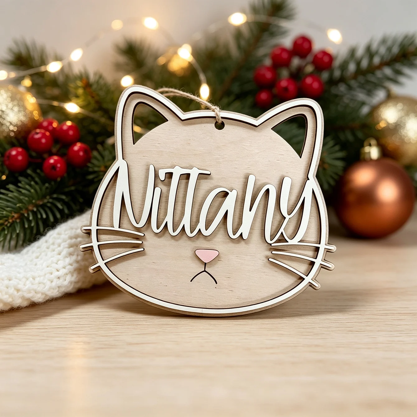 Personalized Cat Christmas Stocking Name Tags / Custom Text Cat Tags / Custom Family Christmas Stockings / Cat Christmas Stockings, Personalized Christmas Stocking Tags / Cat Tags / Custom Family Christmas Stockings / Pet Christmas Stockings / Personalized Christmas Stocking Tags, Custom Christmas Stocking Tags, Acrylic Wooden Name Tags, Christmas Gift Tags, Holiday Decorations