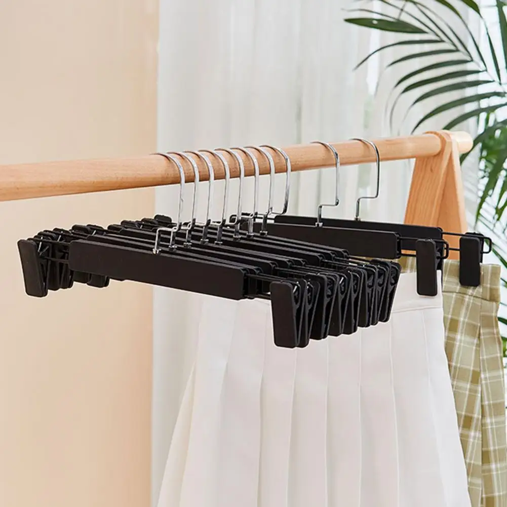 30*7cm Pants Rack Strong Windproof Telescopic Pants Clip Space-Saving Wardrobe Hanger Organizer Rotating Rack For Home Bedroom