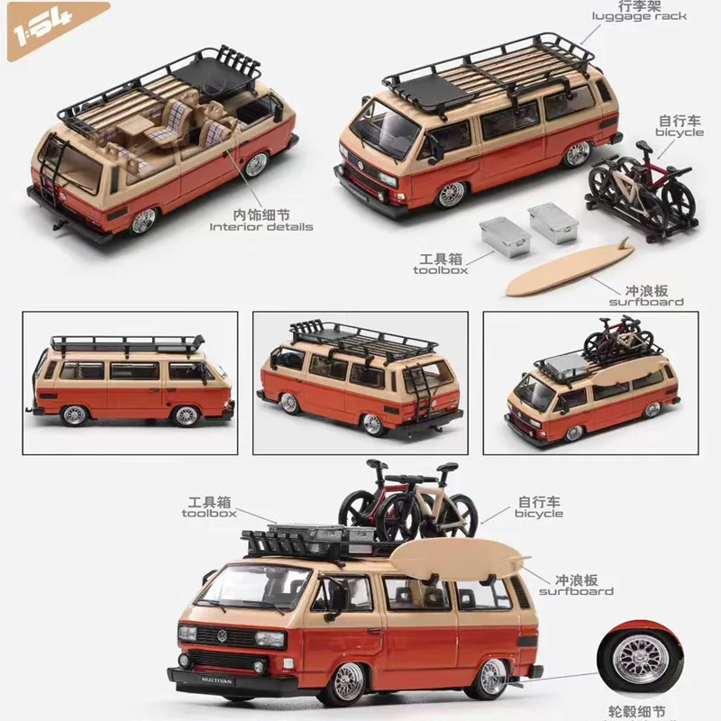 مورتال 1/64 VW T3 الناقل BBS محور عجلات سبيكة موتور لعبة السيارة يموت الصب نموذج معدني جمع الصبي هدية الكريسماس
