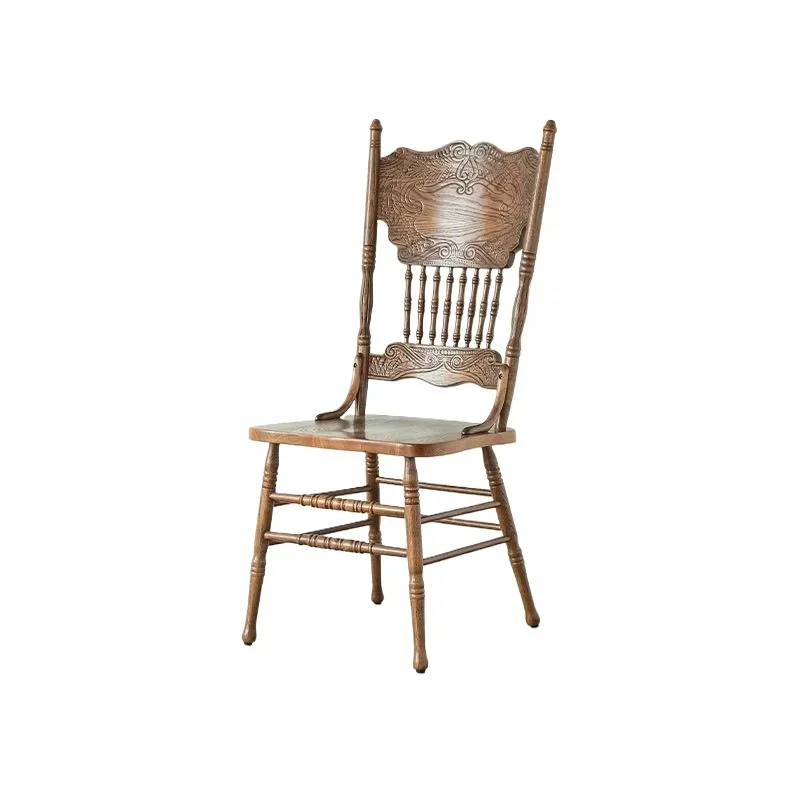 French retro American solid wood chair, photography florist designer stool