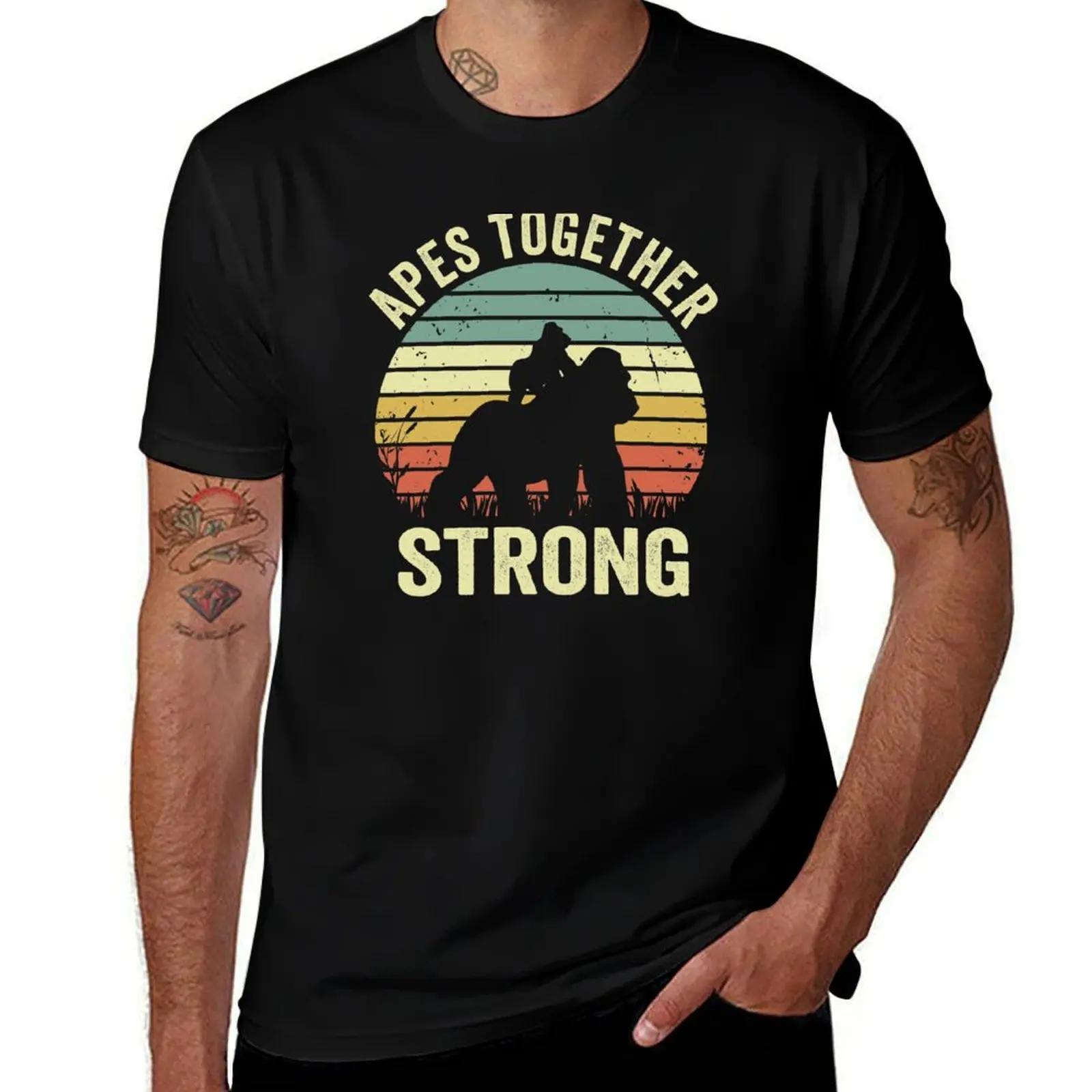 

Футболка Apes Together Strong, мужская футболка с рисунком, хлопковые футболки, футболка высокого качества
