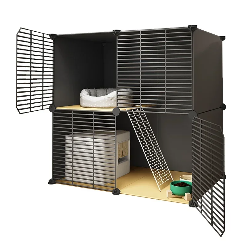 

Household indoor cat toilet integrated cat litter box free assembly cat villa