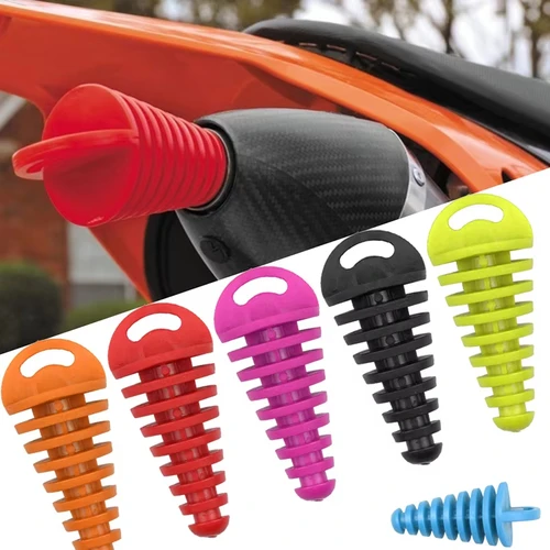 Imagen 2 del producto 1 Uds. Tapón de tubo de escape para motocicleta, silenciador, tapón de lavado, Protector de tubo, tapón de tubo de escape para Motocross, soplado de movimiento