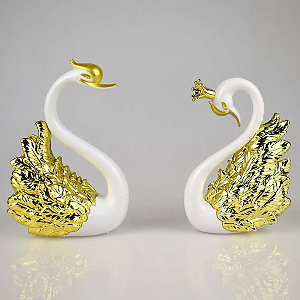 Kids Favors Valentine's Day Wedding Decorartioon DIY Cake Decor Cake Topper Happy Birthday Gold Silver Swan