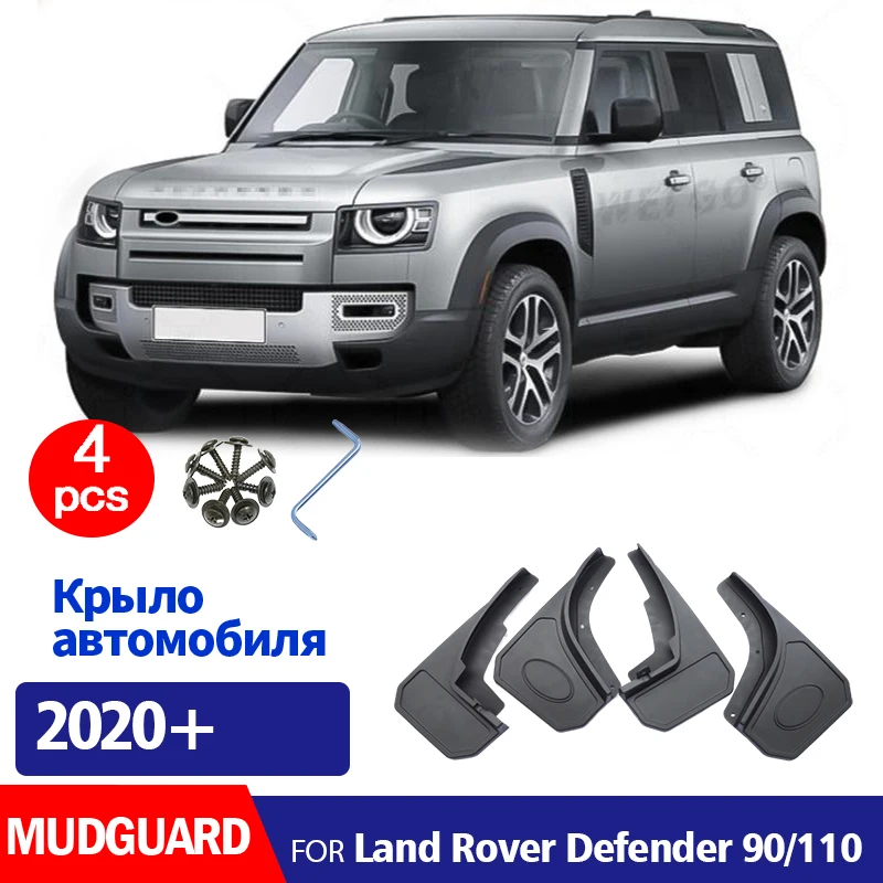 

FOR Land Rover Defender 90 110 L663 Mudguard Fender Mud Flaps Guards Splash Mudflaps Car Accessories Front Rear 4pcs