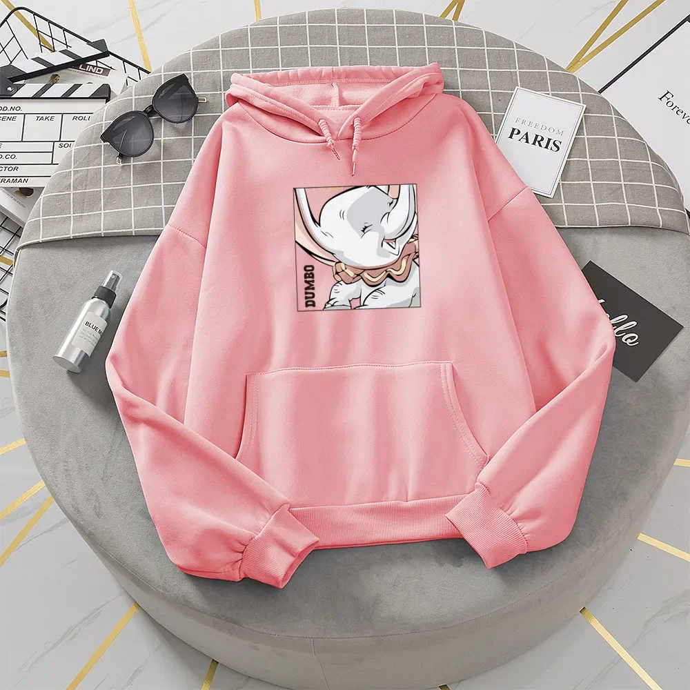 Cute Dumbo Hoodie Sweatshirt Women Printing Graphic Hoodies Cartoon Graphic Loose Clothes Hoody Female Fashion Tops Clothing