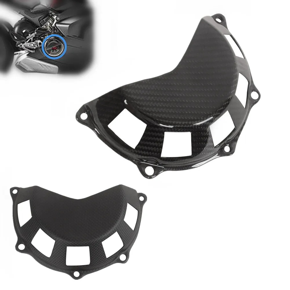 

For Ducati (Air Cooled 4V Engine) Motorcycle 100% Carbon Fiber Vented Dry Clutch Cover Modification Accessories Cowling 1PC