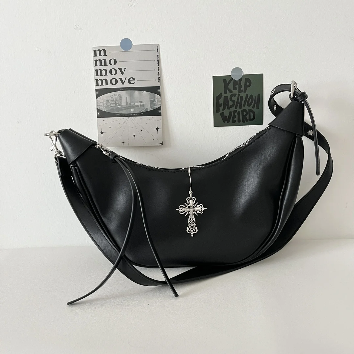 

Y2K Women Girl Bags Vintage Shoulder Bags Totes Harajuku Punk Embroidery Leather Messenger Bag High Capacity Handbags