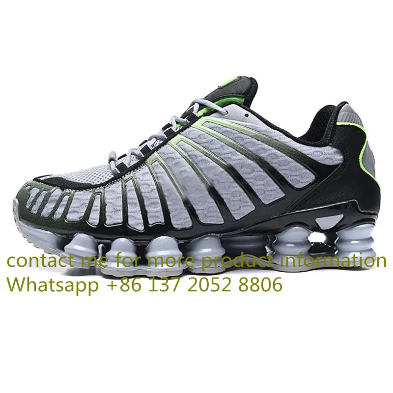 Hot Max Shox TL 1308 Column Men's Black Gold comfortable Cushion Outdoor Sports Running Shoes Size 40-45