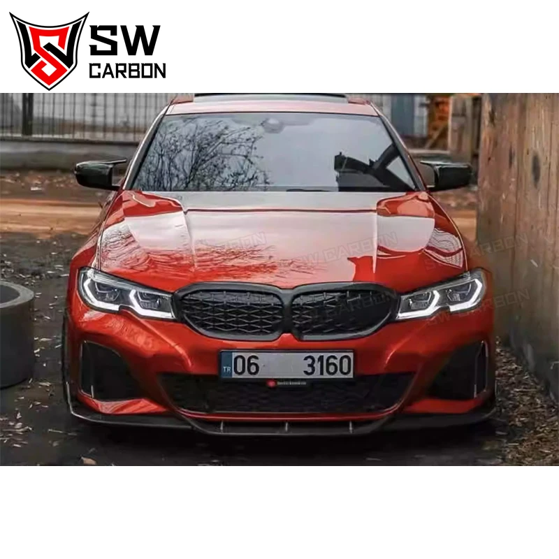 Carbon Fiber TK Style Front Lip for BMW 3 Series G20 G28 Front Bumper Lip Under Spoiler Splitter Body Kit