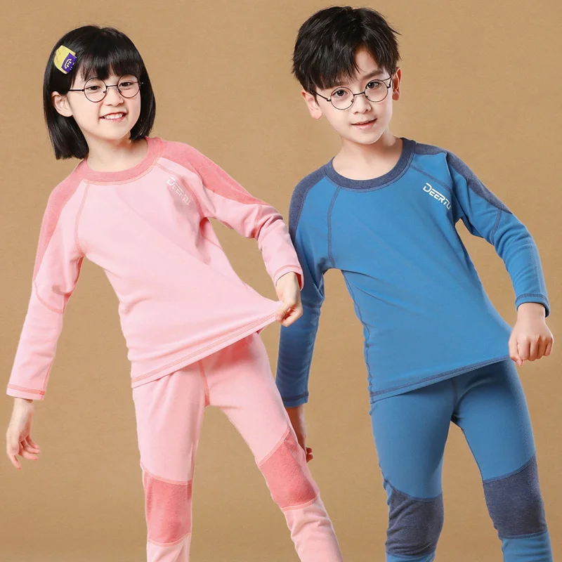 Children Autumn Winter Clothing Sets Boys Girls Fashion New Pajamas Sets Thermal Underwear Suit Kids Clothes Baby Warm Sleepwear