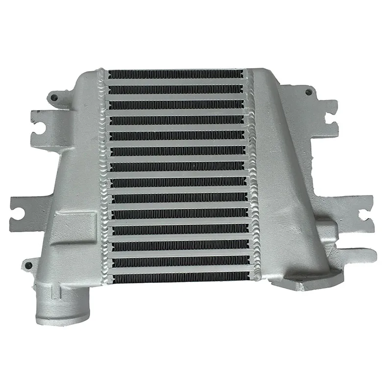 Intercooler Radiator Turbo Compatible with Nissan Patrol Y61 ZD30 3.0L TD 1997-2007 Top Mount Aluminum Bar Plate Structure