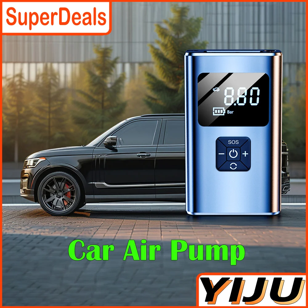 

Электрический воздушный насос, накачка шин, портативный компрессор, цифровой дисплей, 150PSI, перезаряжаемый насос, быстрая накачка для автомобиля