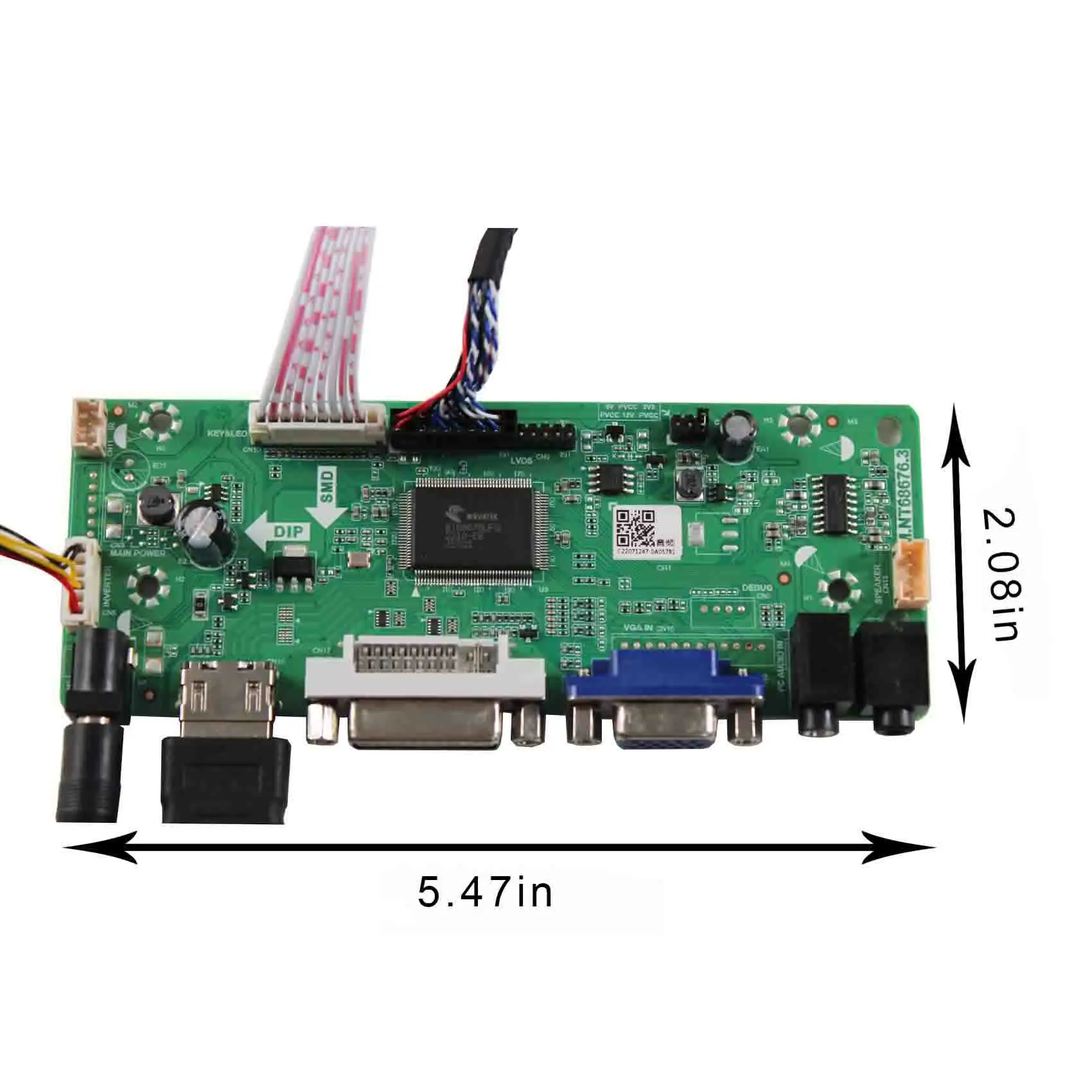 HD-MI DVI VGA LCD กระดานควบคุม15.6 "AC156GA01 1366X768หน้าจอ LCD อุตสาหกรรม