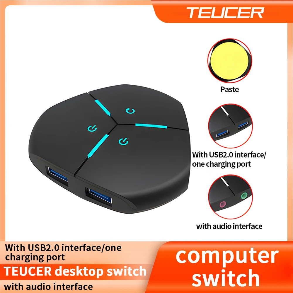 TEUCER Home External Extension Line Computer Mobile Desktop Startup Buttons Switch Mainframe Port Power Start Key