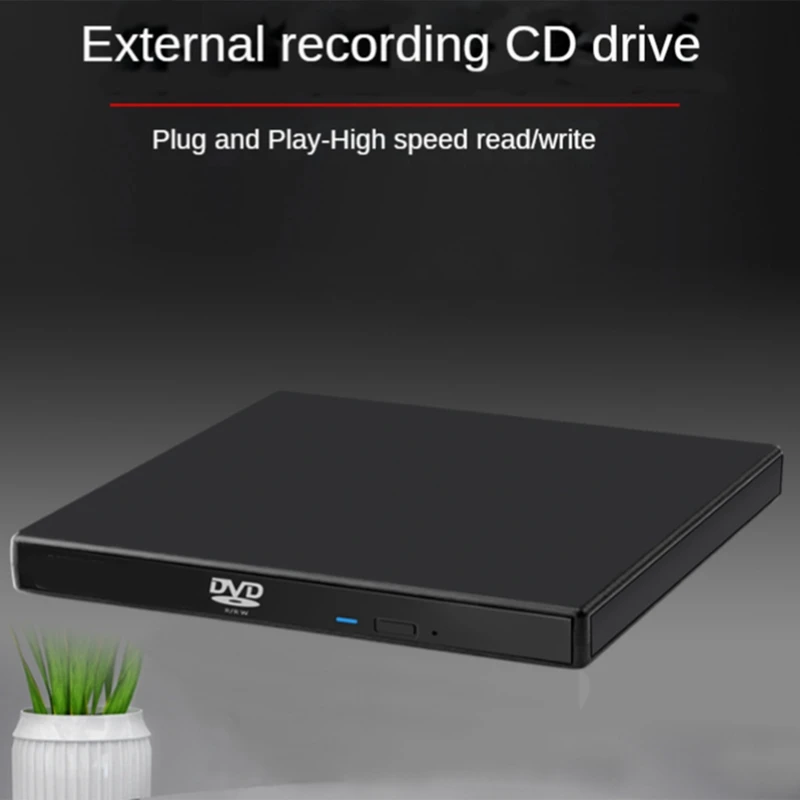 USB 2.0 Burner Optical Drive DVD Drive External Portable External Optical Drive CD DVD+/-RW For Laptop PC Desktop
