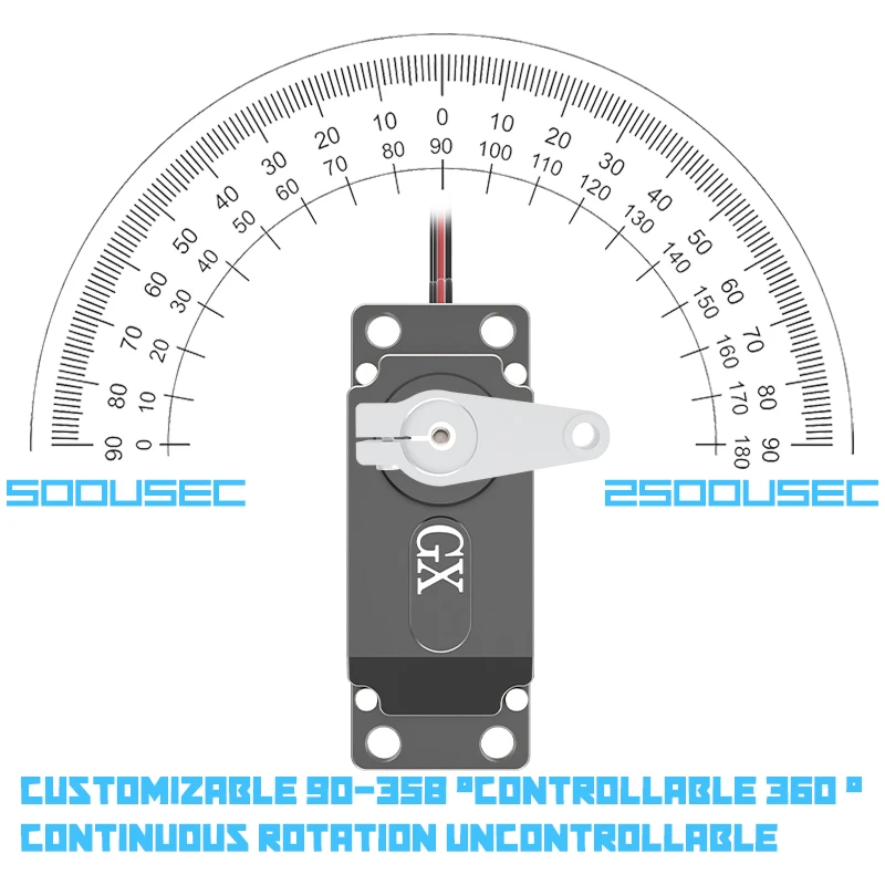 Gx servo 150KG Servo High Volta ingranaggio elicoidale in acciaio pieno resistenza Crawler Robot Parts 1/5 motore brushless programmabile