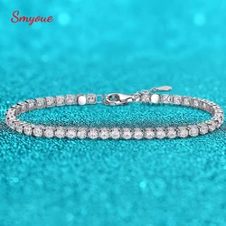 Smyoue 3mm Moissanite Tennis Bracelet for Women Man Full Diamond Adjustable 15-20CM S925 Sterling Silver Jewelry Wholesale GRA