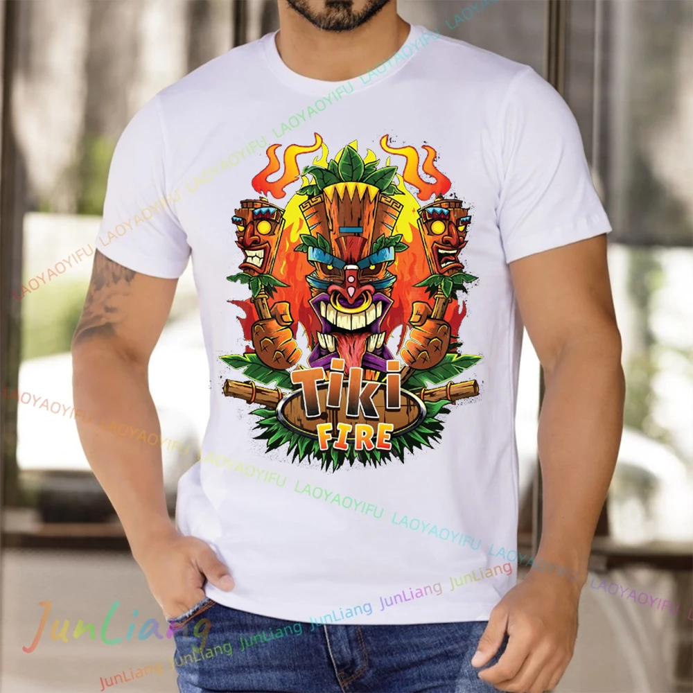 هاواي تيكي نمط كاهونا المشروبات الاستوائية الكوكتيلات لواو ملابس الحفلات Y2k للنساء 100% القطن امرأة الملابس تي شيرت