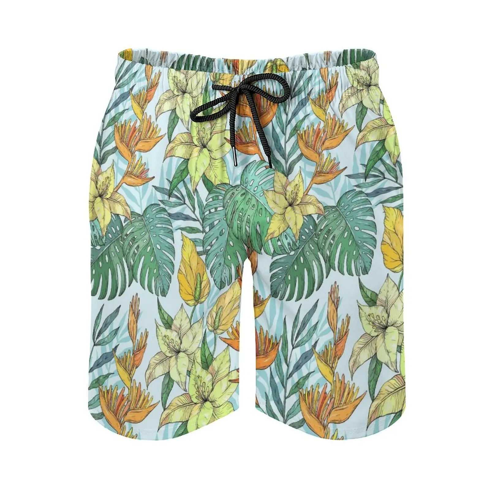 

Summer Fashion Men's Coconut tree 3D Print Loose Leisure Island Travel Men's Beach Pants Shorts Hawaiian Shorts