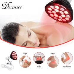 18 LEDs Red Light Therapy Lamp 54W LED Beauty Light Infrared Physiotherapy Light Device 660nm:850nm for Skin Care & Pain Relief