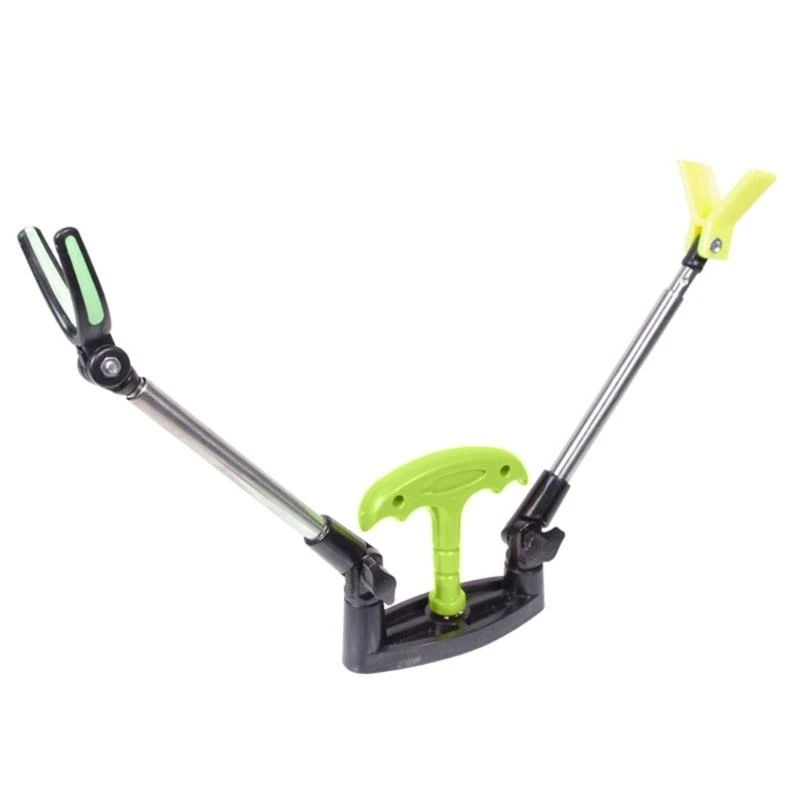 37JE Portables Metal Fishing Rod Vertical Folding Ice Fishing Rod Holder Angling Tool