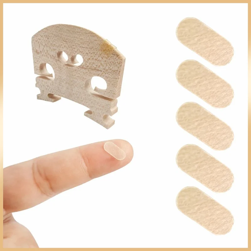 5Pcs/20Pcs/100Pcs Violin Bridge E String Parchment Protector Sheepskin Pad Violin Replacement Instrument Accessories