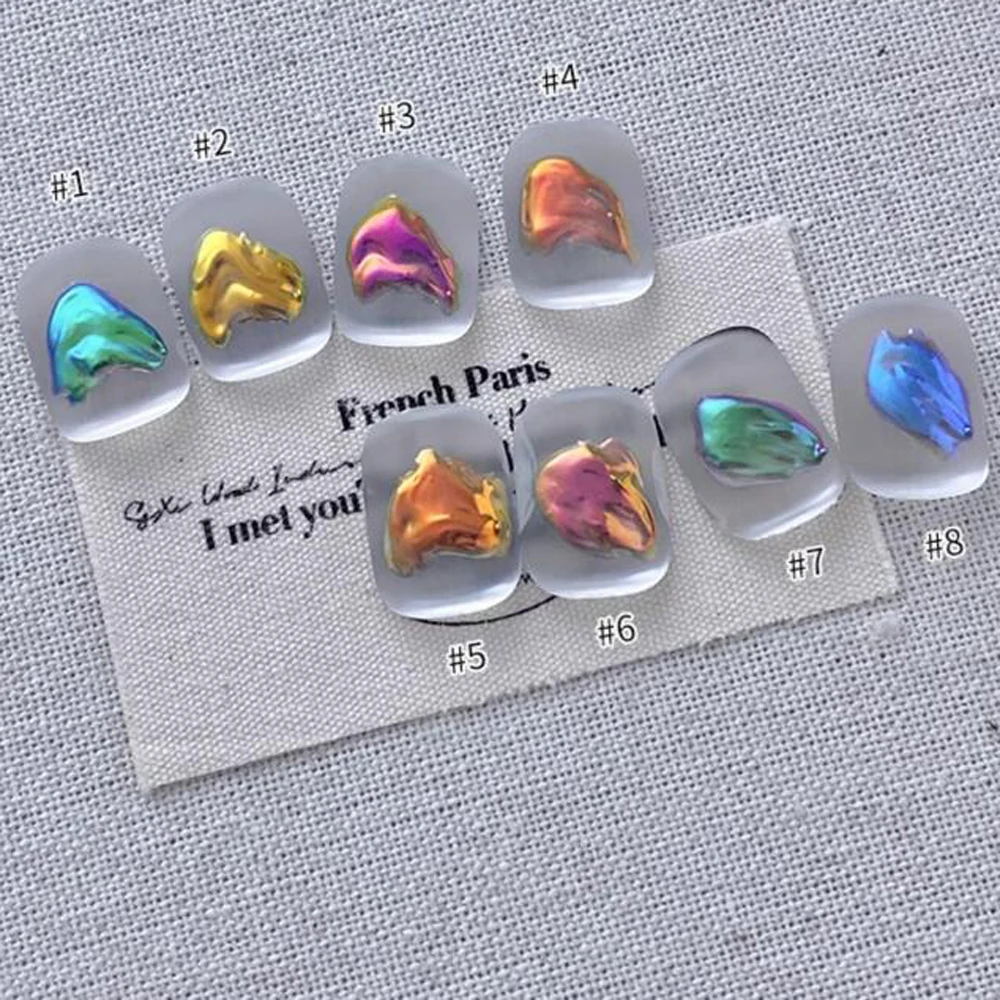 1 pz polarizzato elettrolitico glitter per unghie polvere cromata Aurora giallo arancione metallizzato gel UV smalto pigmento decorazioni per manicure