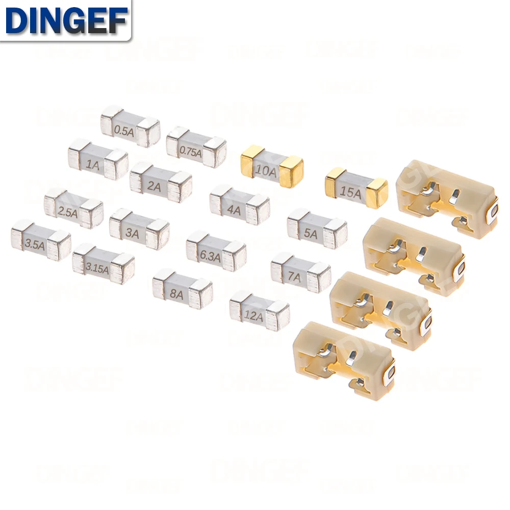 10PCS 1808 SMD ฟิวส์ฟิวส์ติดตั้งบนพื้นผิวที่ออกฤทธิ์อย่างรวดเร็ว 0.5A 0.75A 3A 4A 5A 6.3A 10A 12A 15A 500MA 750MA สำหรับวงจร PCB ป้องกัน