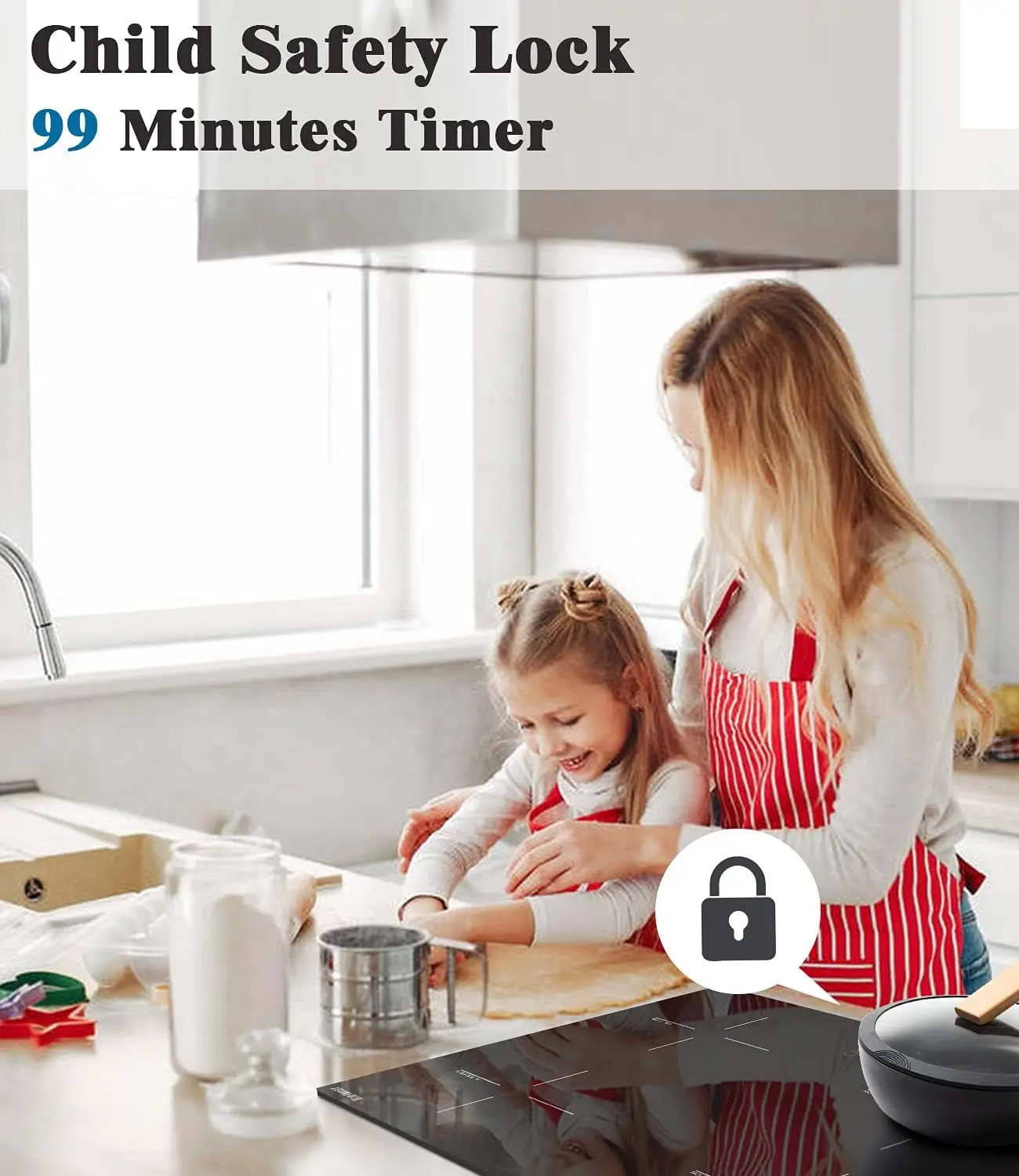 Drop-in Induction Burner with Timer and Child Lock, Pause Function image 5