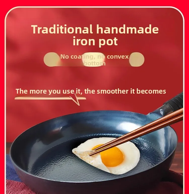 

Small Cast Iron Skillet Nonstick Frying Pan for Pancake Omelette Steak No Coating Home Kitchen