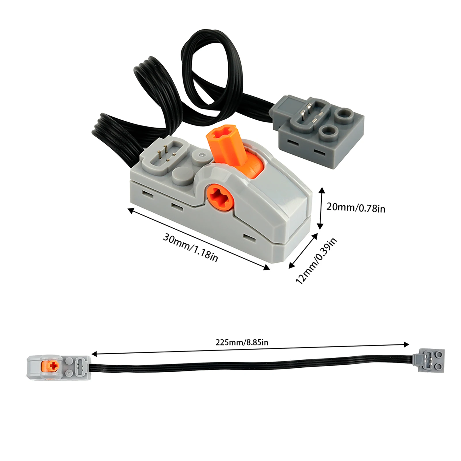 Piezas técnicas MOC, servomotor M, caja de batería, interruptor, juego de luces para Legoeds PF, multiherramienta, bloques de construcción, Kit de actualización DIY