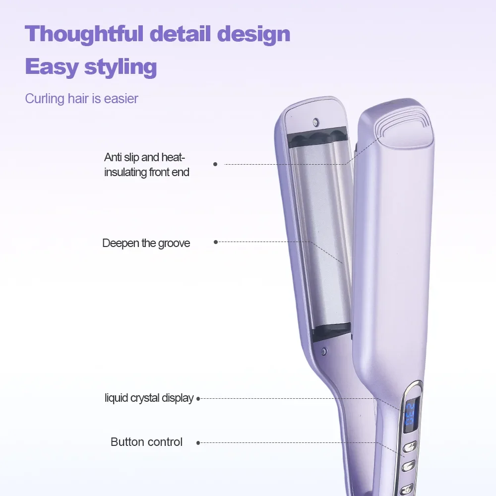 Best Seller Egg Roll Curling Iron Water Ripple Three Tube Perm Curling Iron Lazy Household Curling Iron