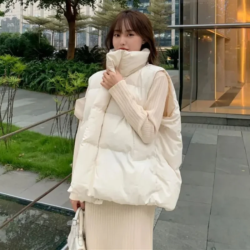 Fall Winter Vests Women Sleeveless Casual All-match Basic Femme Popular Cozy Outwear Solid Harajuku Simple Mujer Ropa Keep Warm