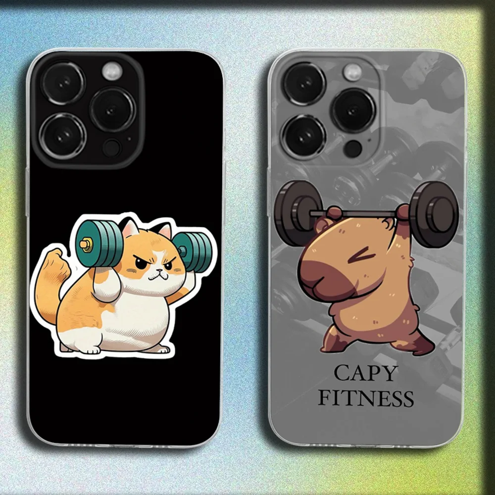 

Gym Fitness Bodybuilding Workout Phone Case For iPhone 16,15,14,13,12,11 Plus,Pro,Max,XR,XS,X,Plus,SE,Mini Transparent Cover