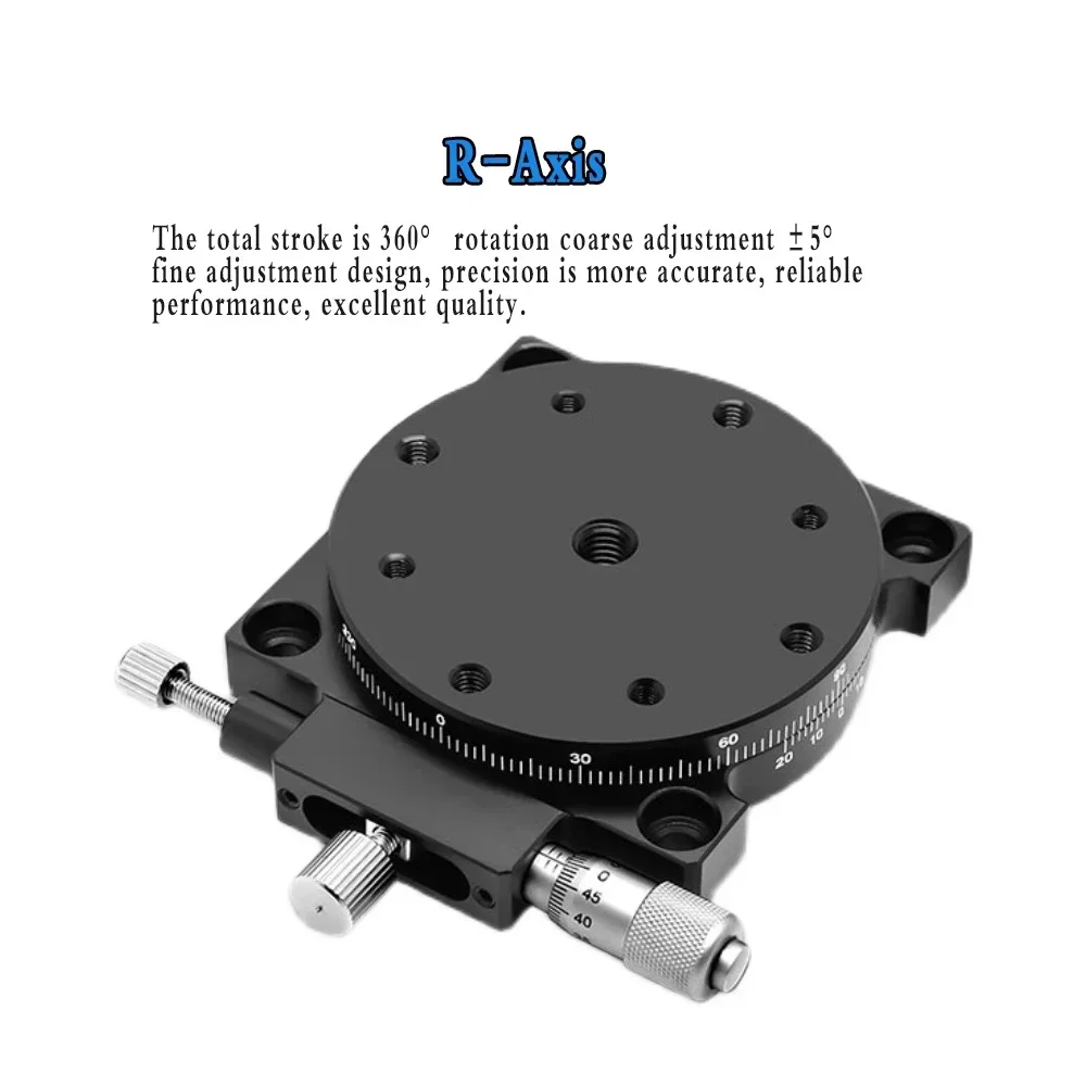 High Precision Micrometer Linear StageManual Displacement Platform XYZ Axis 40/60/90mm for Optical Equipment,Biomedical Science