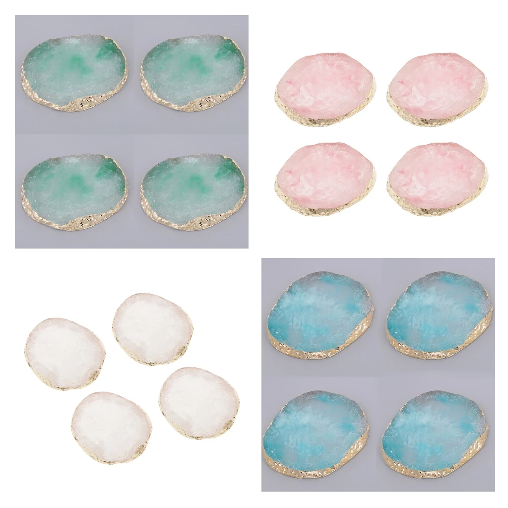 

4Pcs Art Polish Pigment Holder Drawing Plate Manicure Display Tools