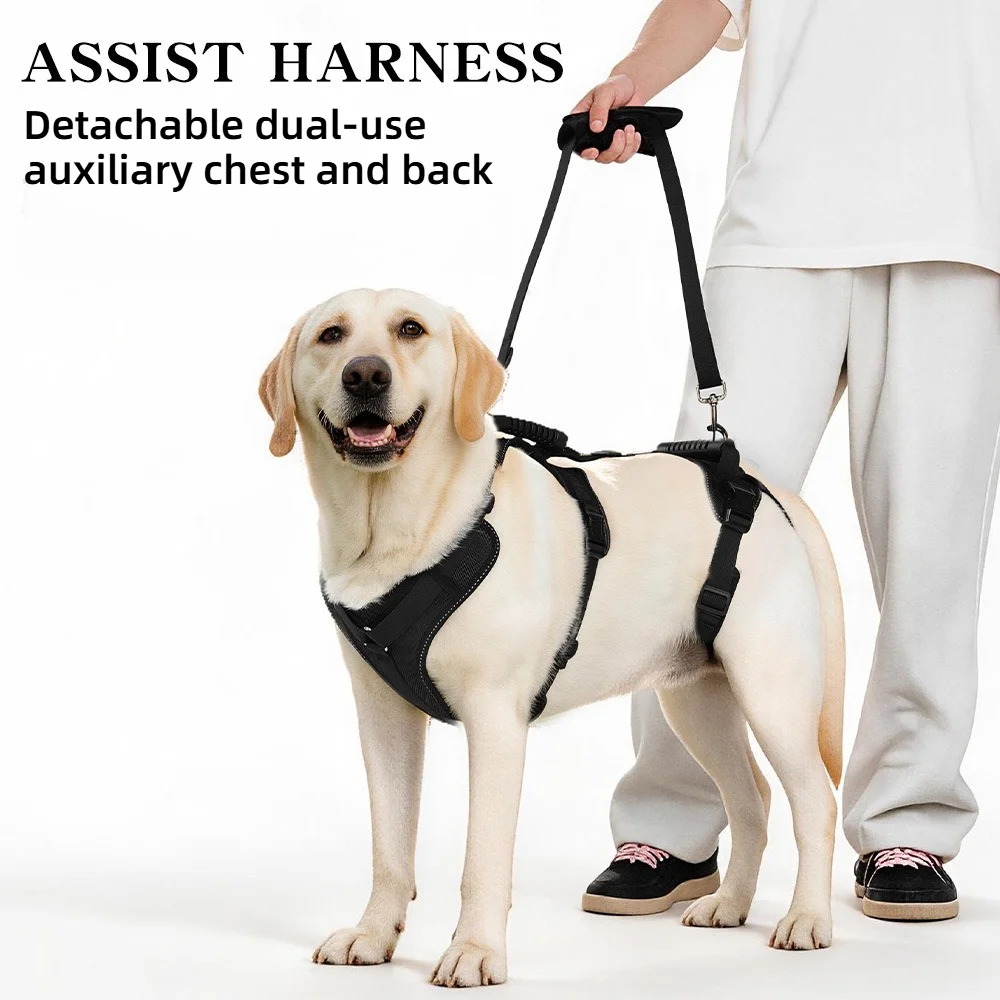 Medium Large Dog Support Harness, Reflective Triple Adjustable Mobility Aid Vest for Walking, Pet Assistance Harness