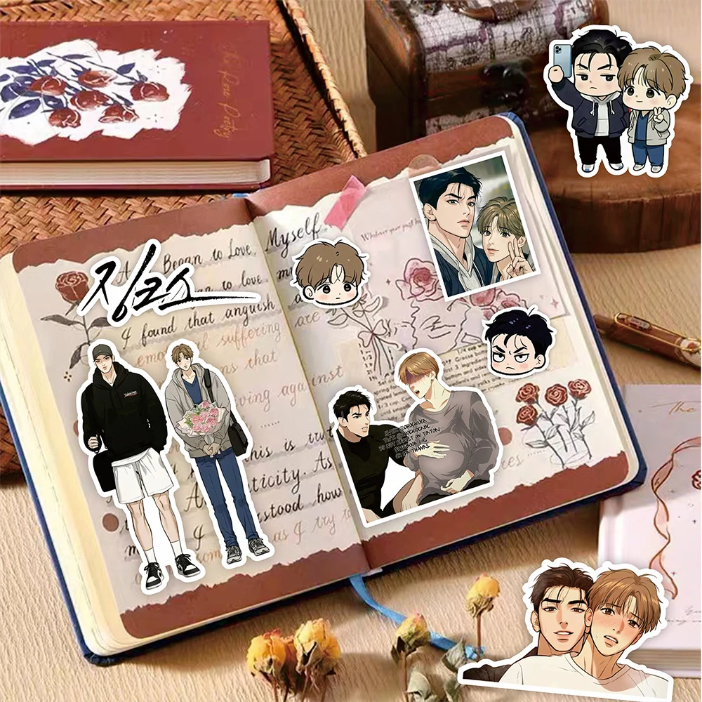 10/30/60pcs Korean BL Manwha Jinx Anime Stickers Aesthetic Cool Cartoon Decoration Sticker Wholesale Boys Lover Gift Decals Toys