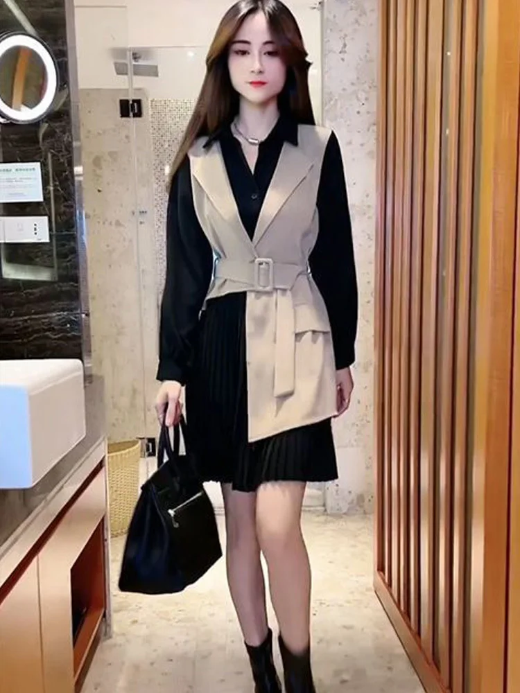 Women Blazer Asymmetry Fake Two Stripes Women Blazers And Jackets Irregular Vintage Fashion Blazers For Women Formal 2023