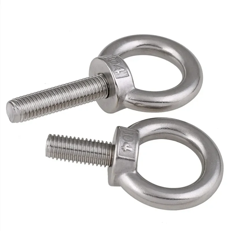 6 قطعة M3 M4 M5 M6 M8 M10 M12 مسمار بعروة الفولاذ المقاوم للصدأ البحرية رفع العين مسامير حلقة حلقة ثقب كابل حبل ييبولت أدوات الكمبيوتر