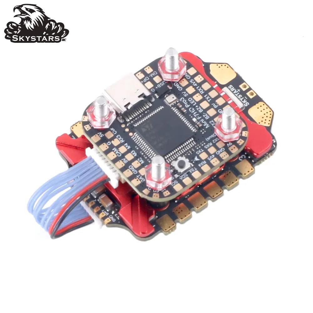 

Полетный стек Skystars F722 Fly Tower: полетный контроллер F7 со встроенным OSD и бесщеточный регулятор скорости AM32 55A 3-6S 4IN1 для FPV-дронов