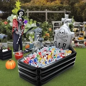 

Хэллоуин надувной череп надгробие украшение в виде гроба вечерние ужасы атмосфера реквизит открытый Крытый дом с привидениями двор фестиваль